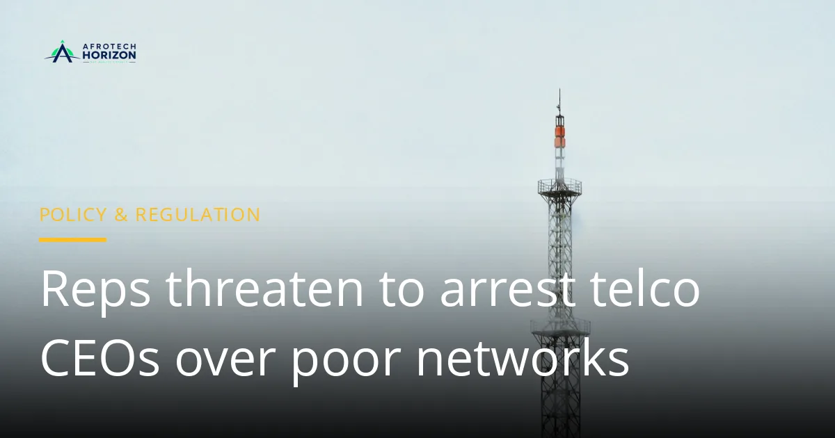 A mobile phone mast against a cloudy sky in Lagos